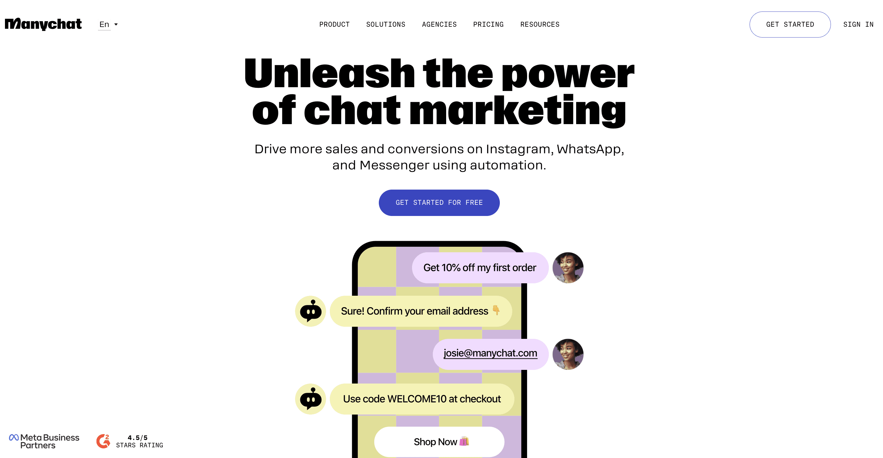 ManyChat Landing Page