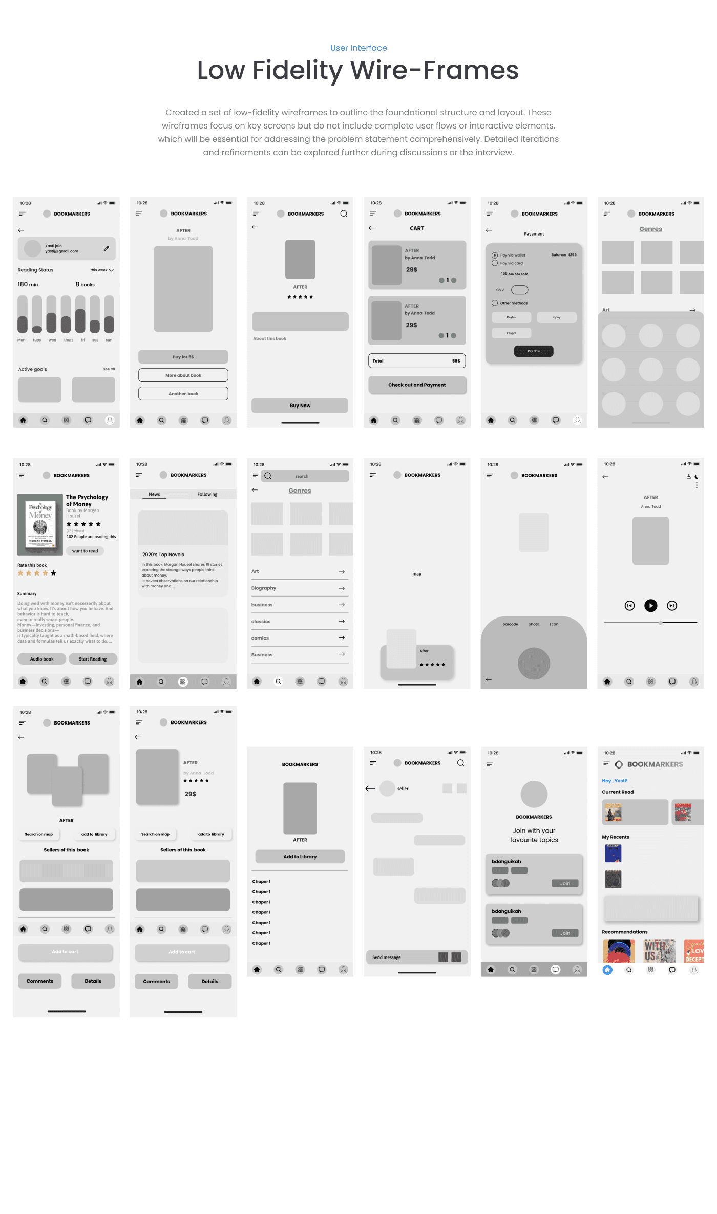 The top half of a screen of a mobile device