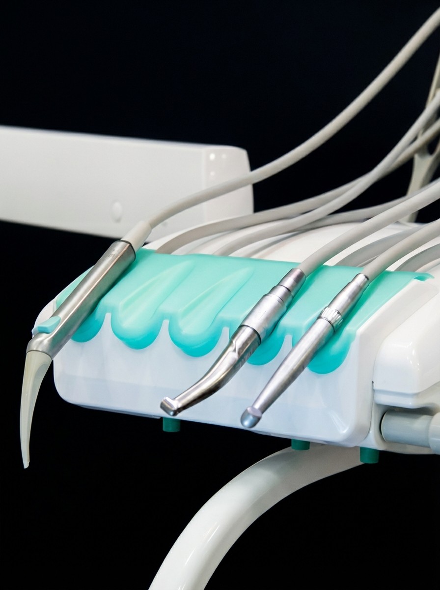 Close-up of lush, dark green leaves, some glossy and wet, against a muted background.