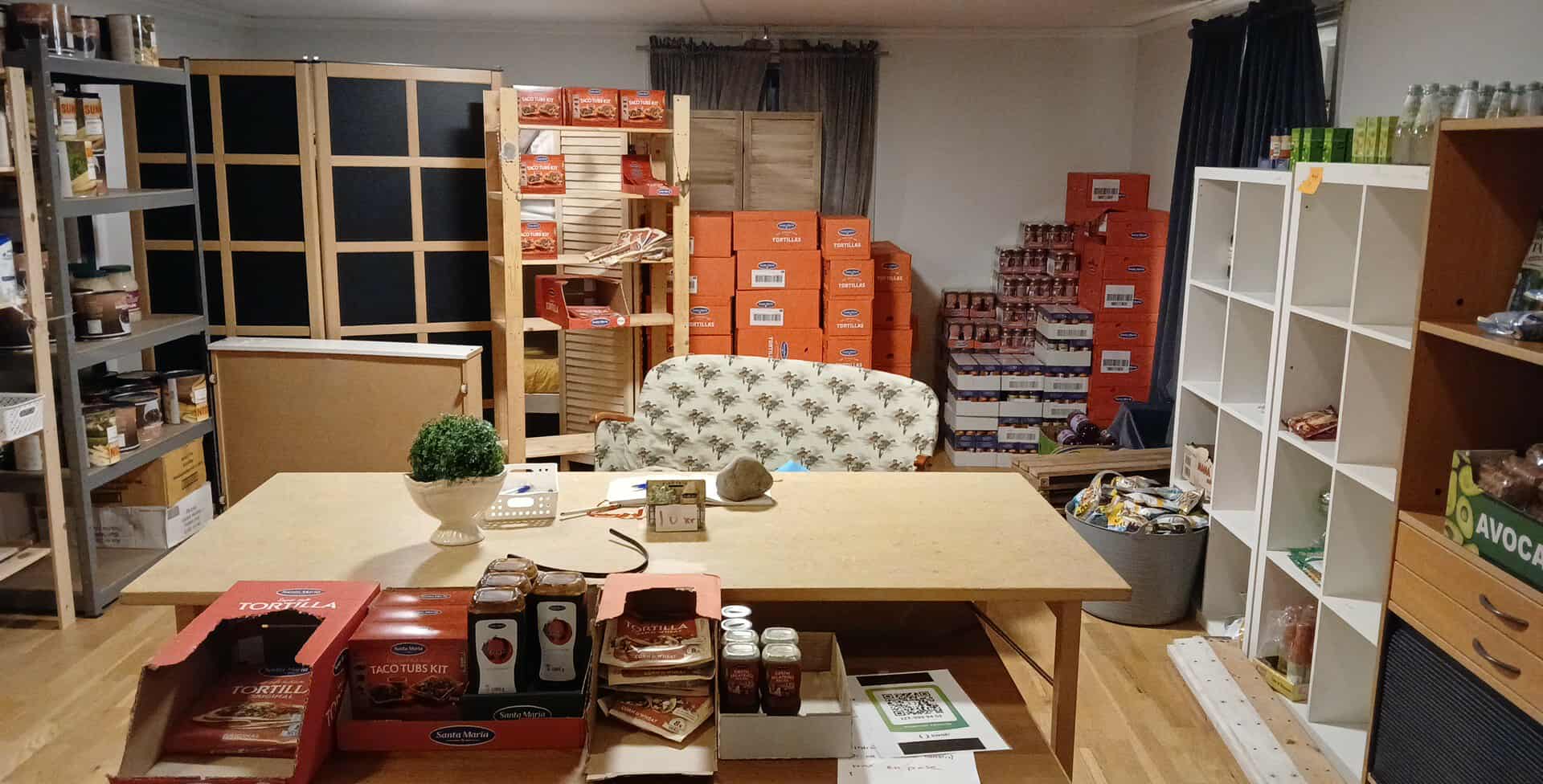 En bild på lågkostbutiken Folkets Skafferi