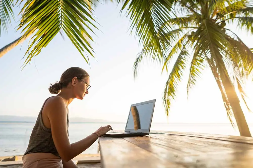 Working on the Beach