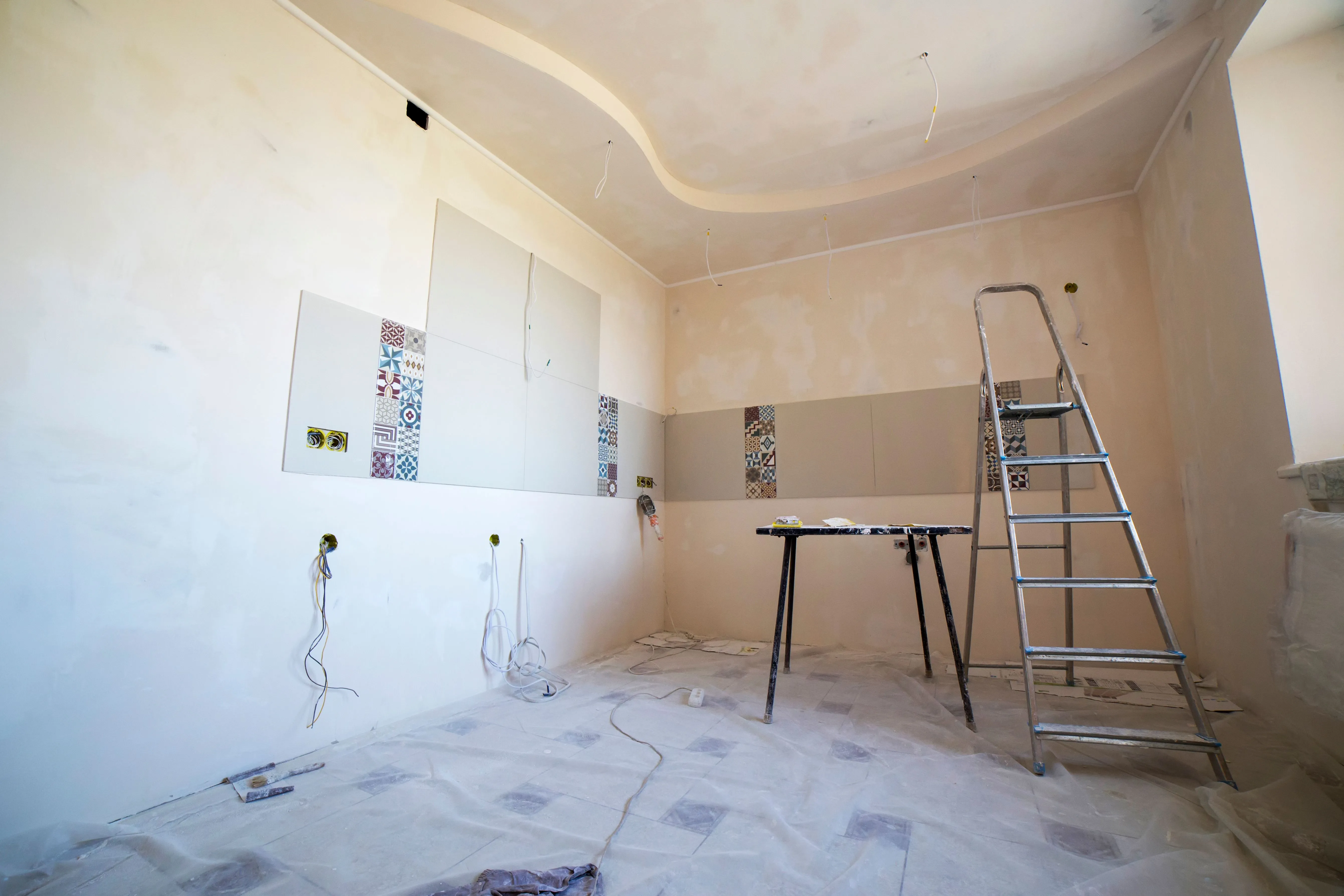 chantier de peinture et finitions murales réalisé par AAZ Plomberie