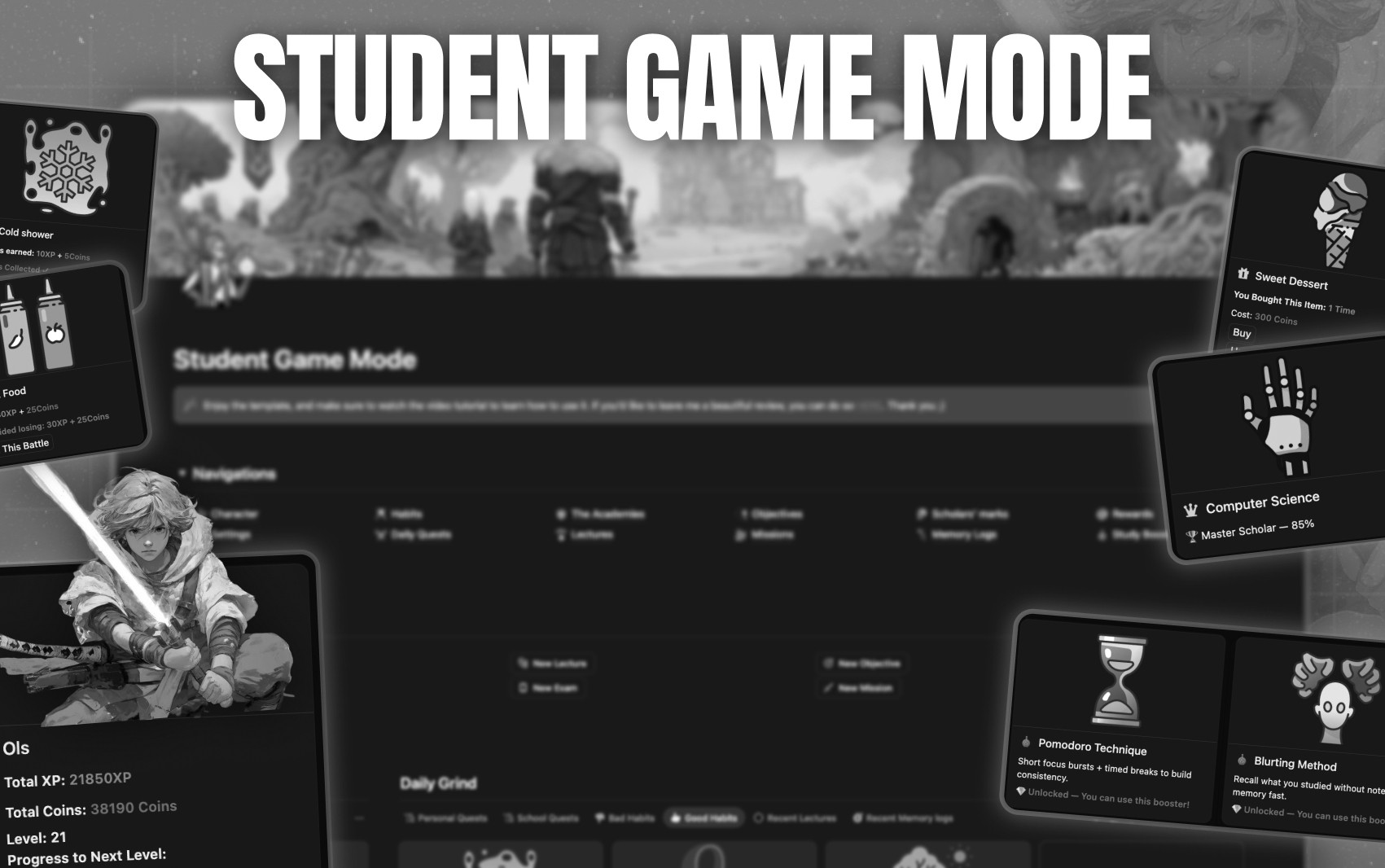 Best Gamified Notion Template for Students 2025 (Free)