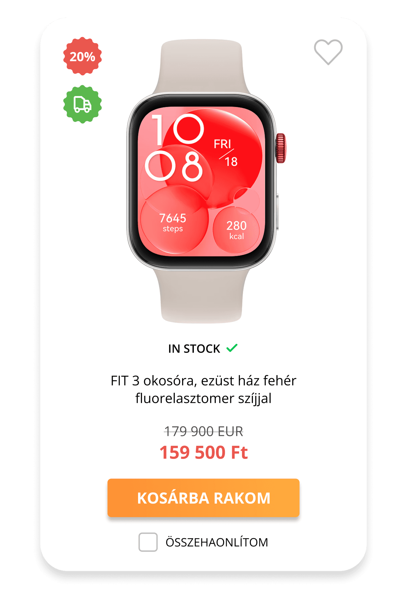 Logishop B2C webshhop termékkártya