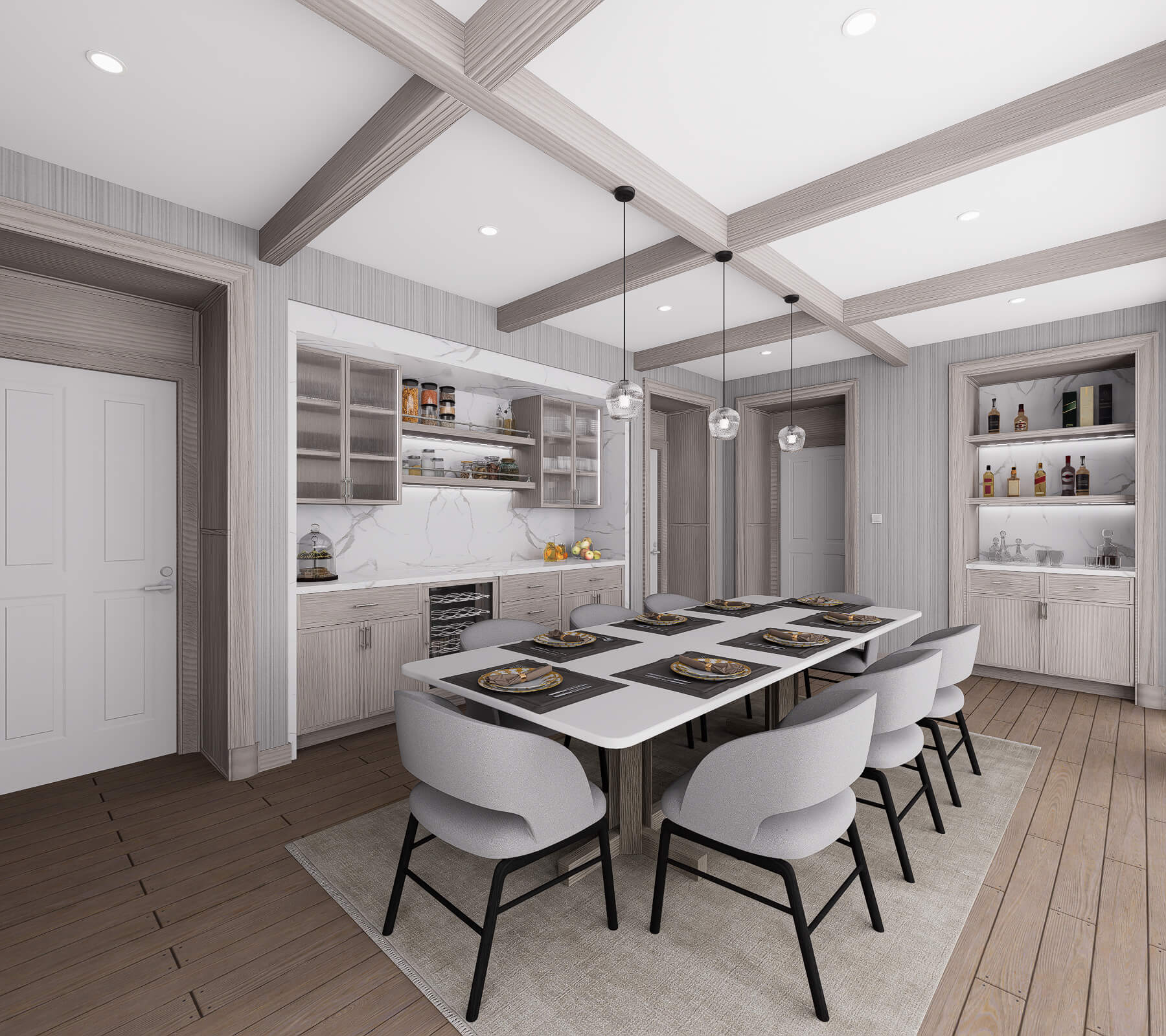 Dining Room Flooring Render
