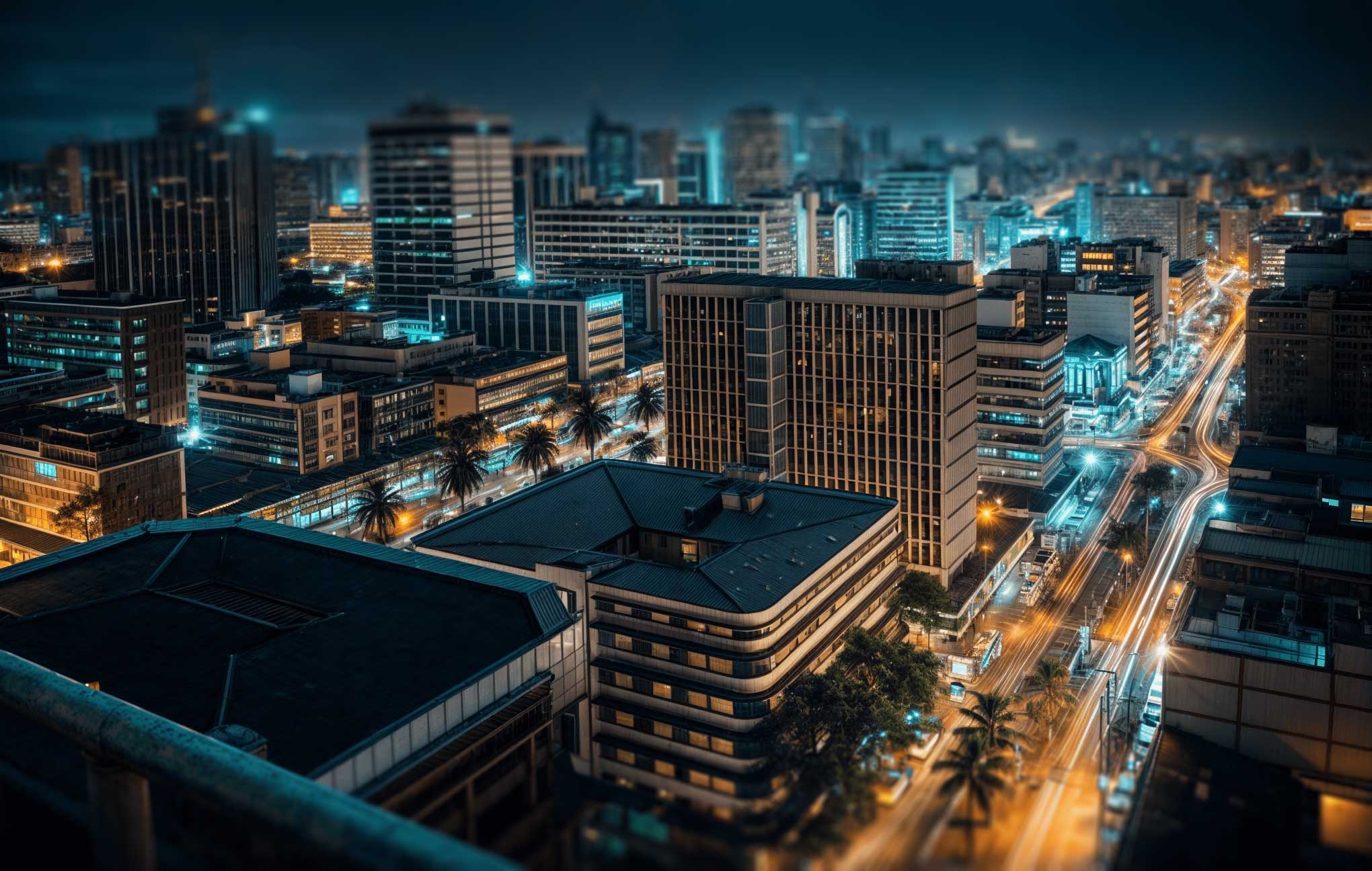 nairobi skyline at night