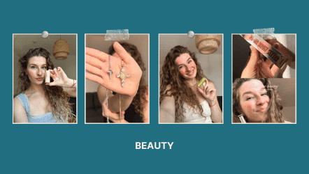 4 pictures showing beauty videos