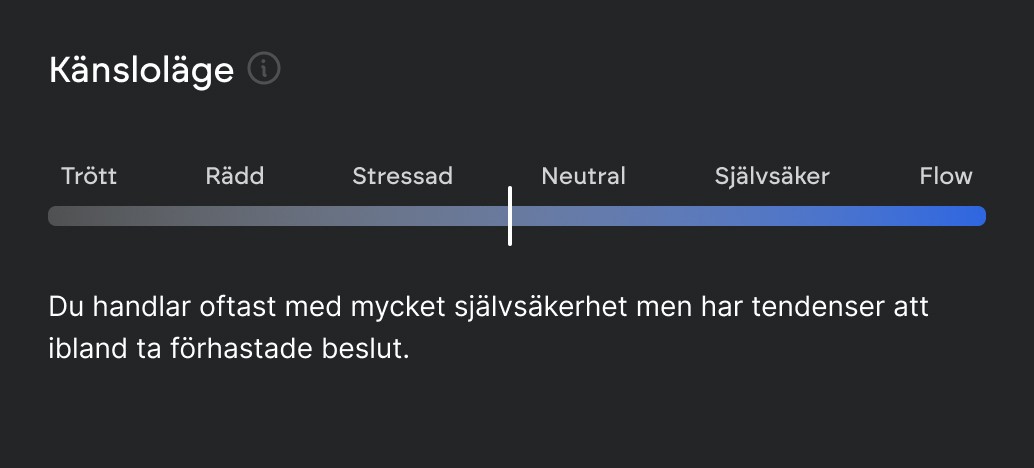 En UI widget som handlar om känsloläge