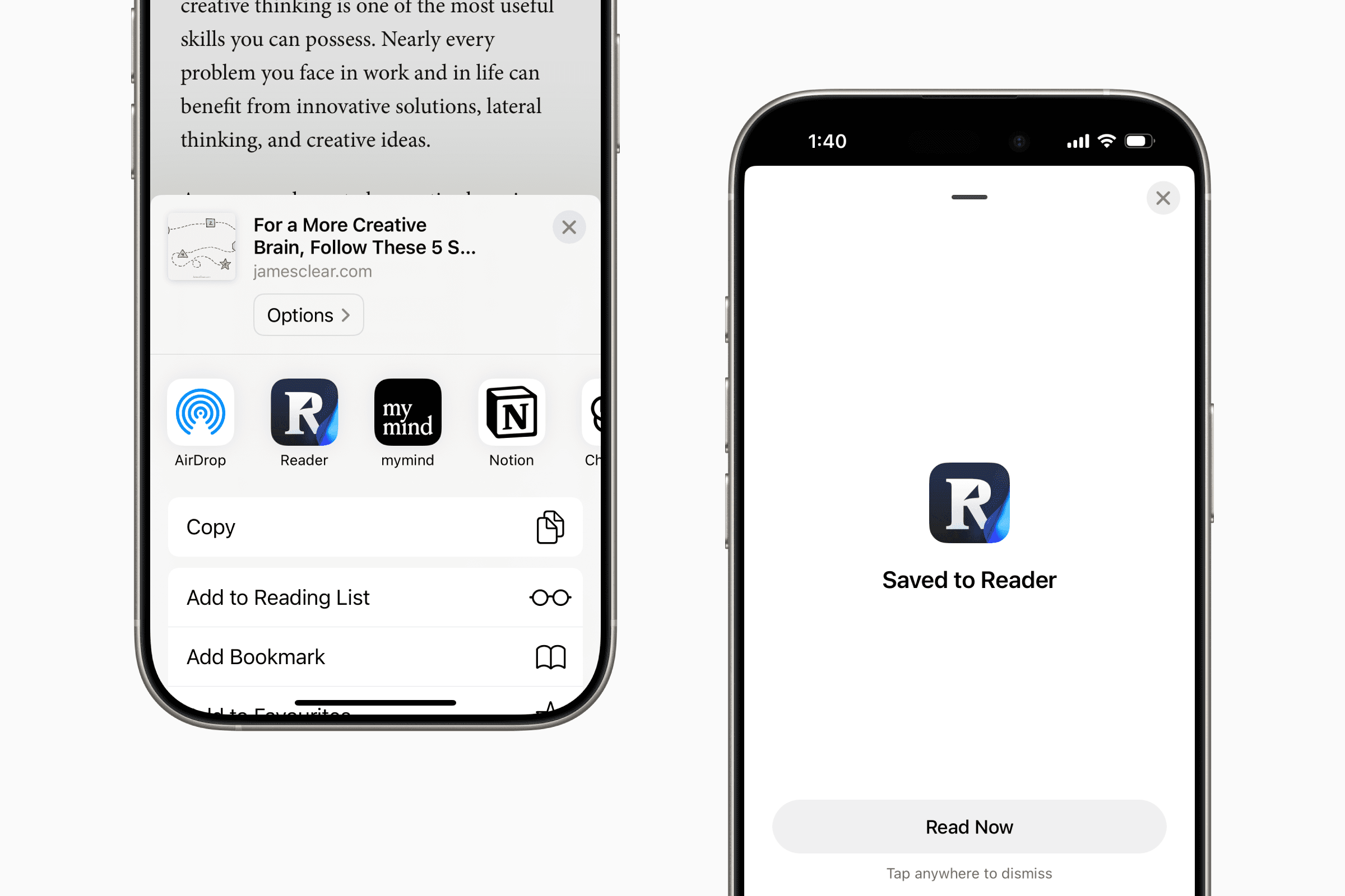 Readwise Reader app