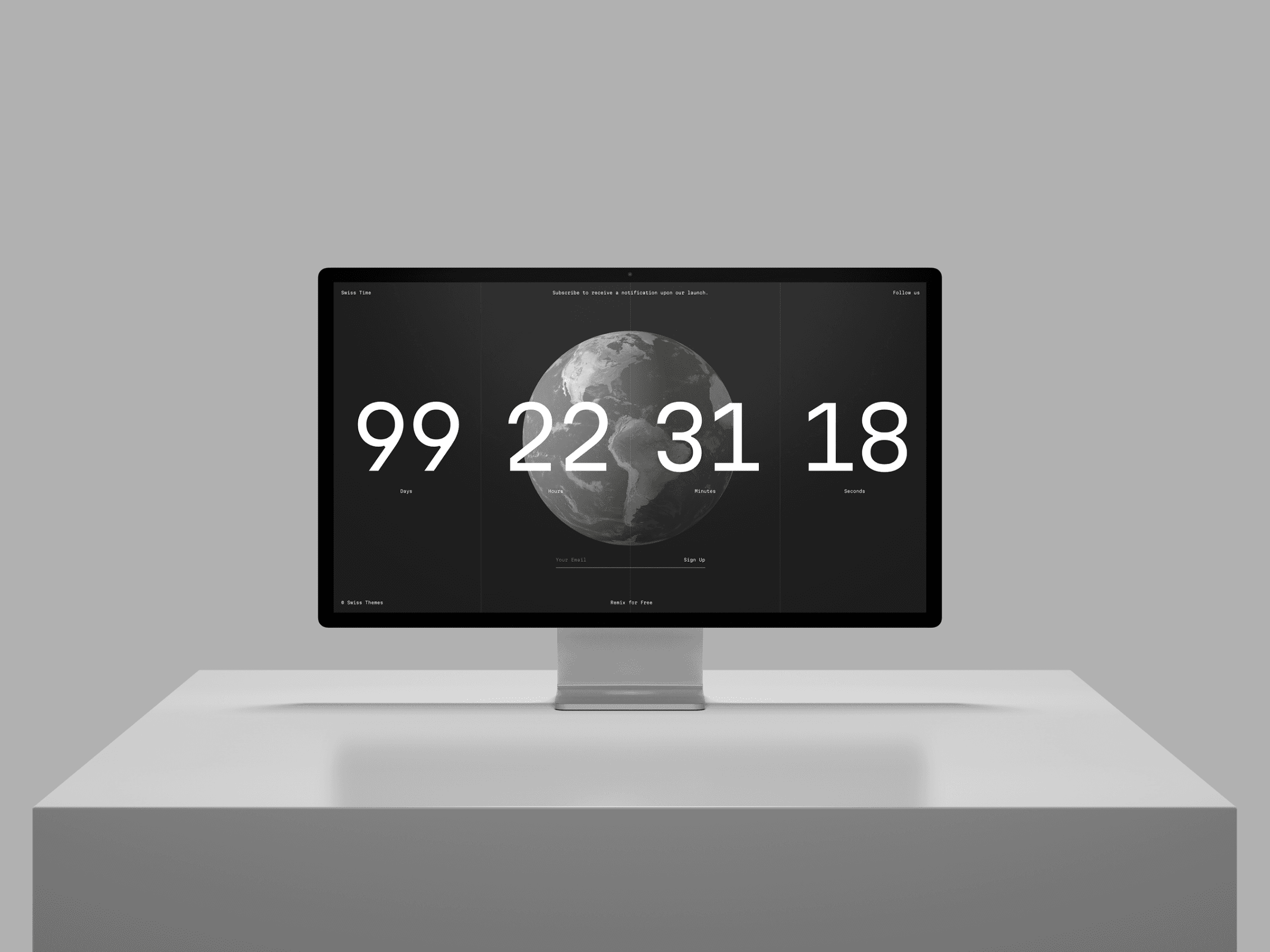 Swiss Time: Launch Countdown Landing Page