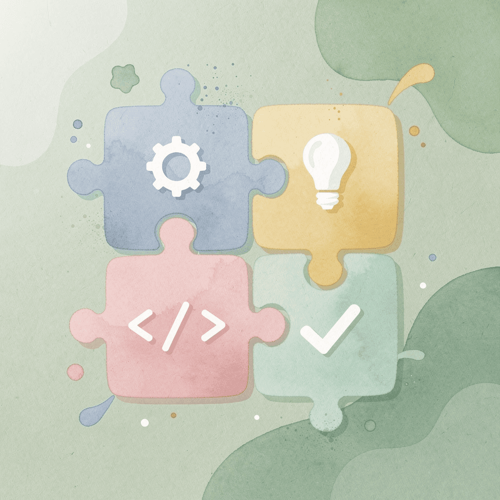 Puzzle scene showing JSON as the missing piece Google Sheets cannot handle