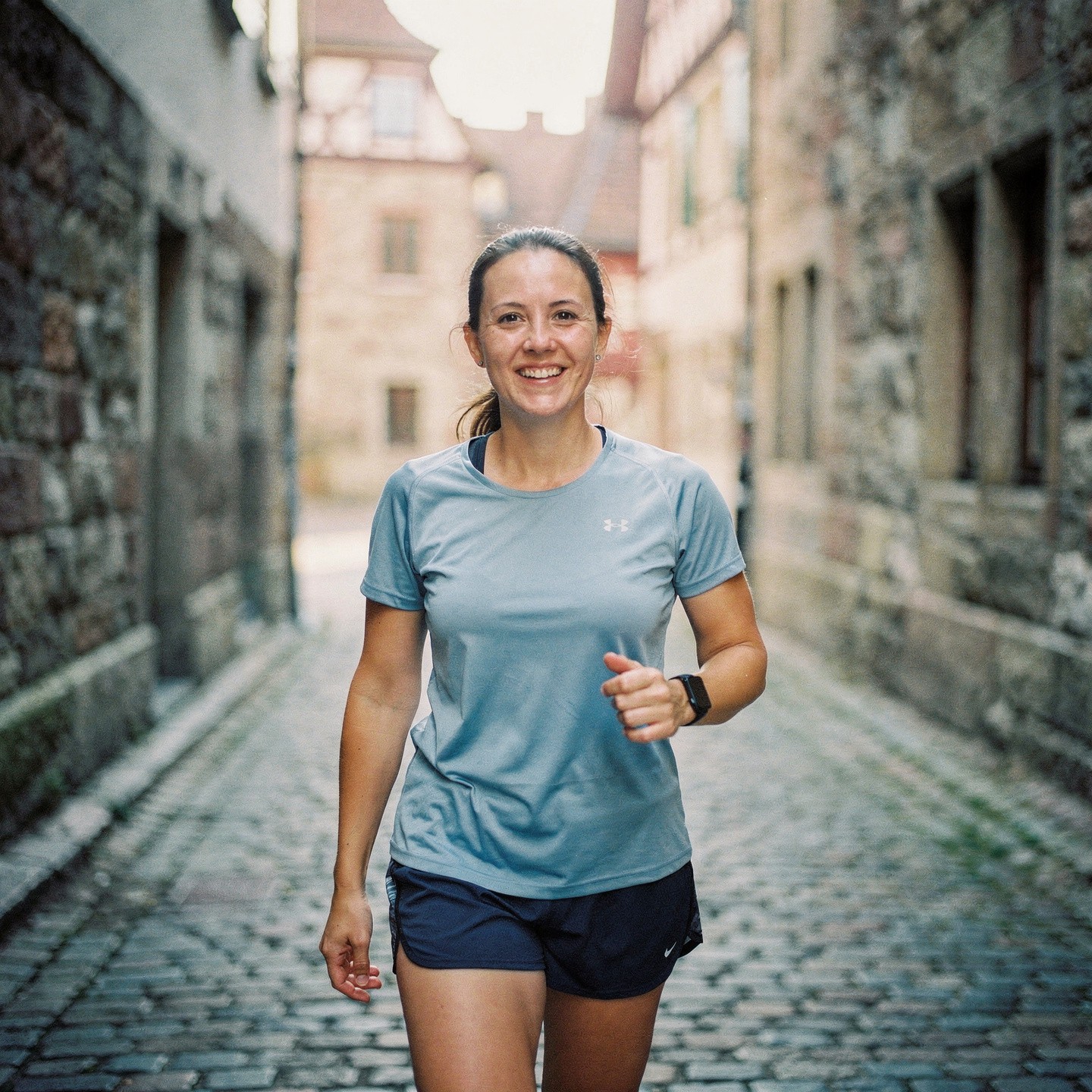 Male athlete running
