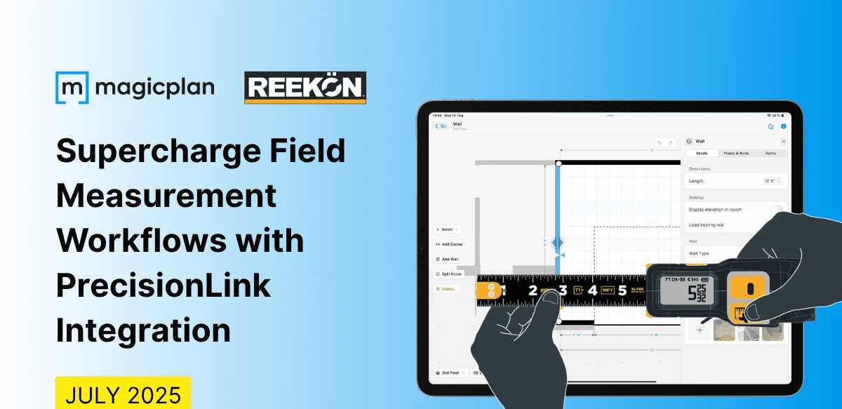 Hände, die mit einem Reekon-Messgerät Messungen durchführen.