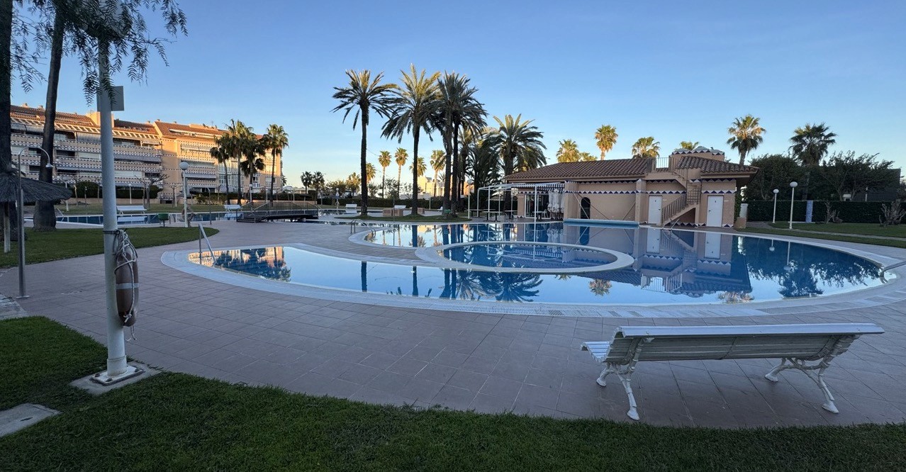 common pool and garden in housing complex