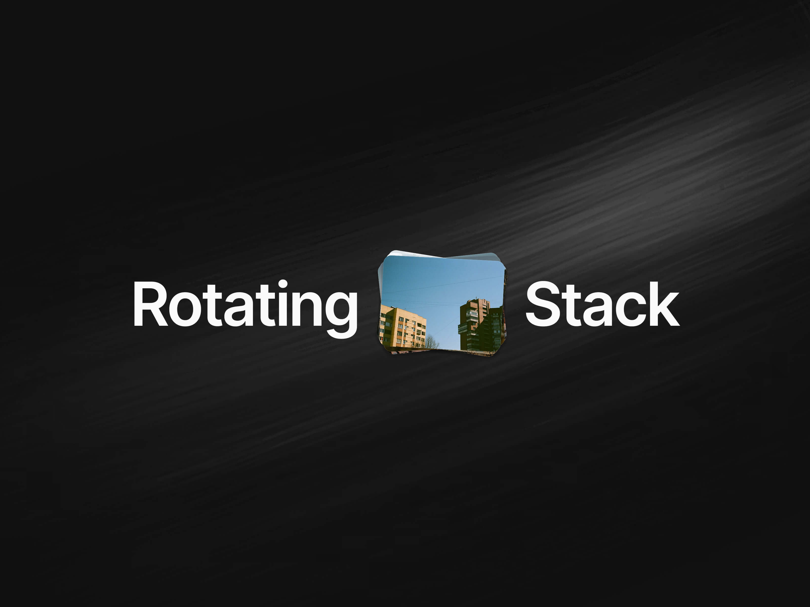 Rotating Image Stack