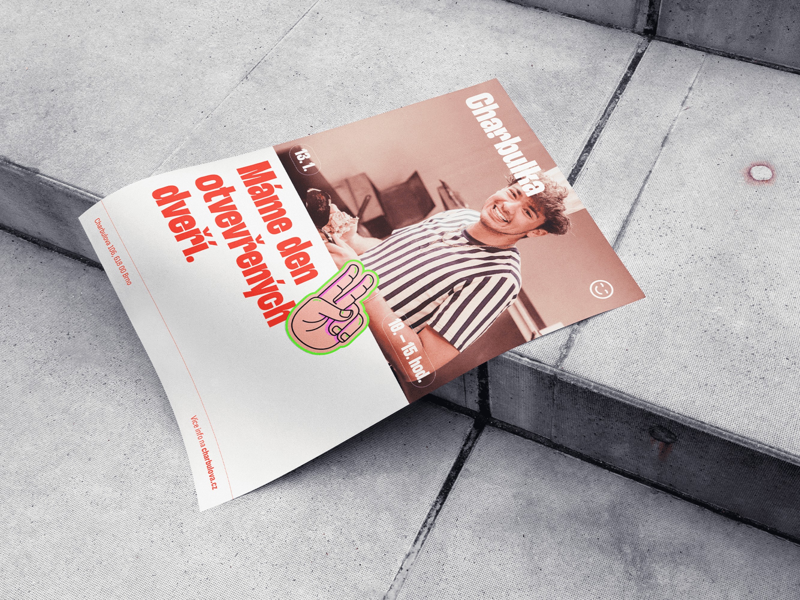 Soutez ceskeho webdesignu, grafickeho designu a vizualní identity Design Bod ocenilo tvorbu grafickeho studia Adjusthink pro vizualní návrh a grafické práce školy Charbulka