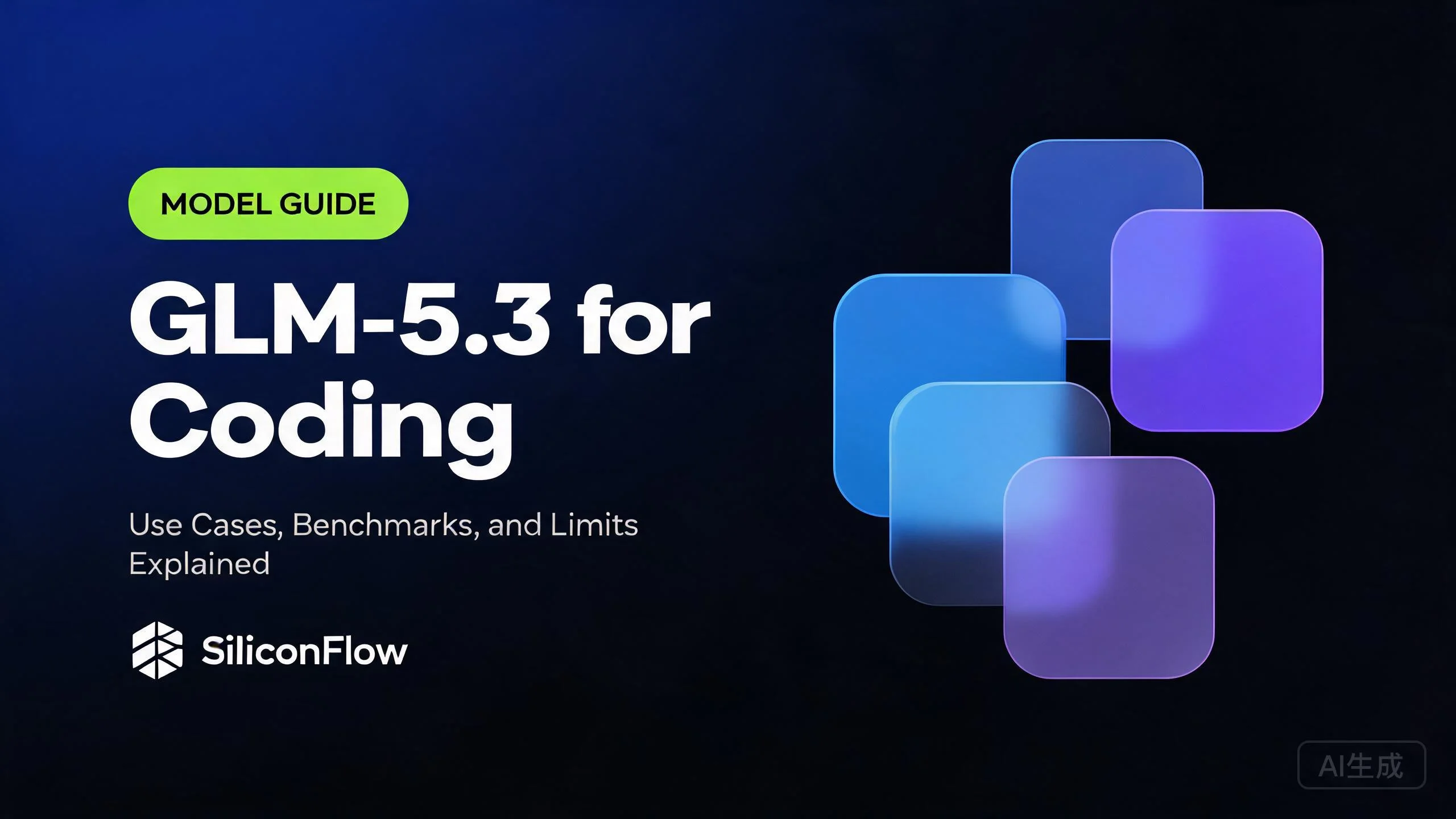 Cover image for GLM-5.3 coding guide showing use cases, benchmarks, and limits for software engineering tasks