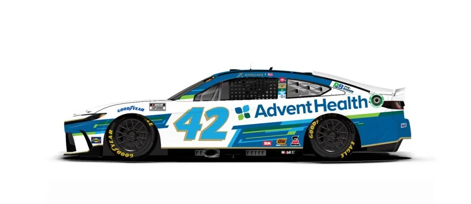 John Hunter Nemechek will drive the No. 42 Advent Health Toyota.