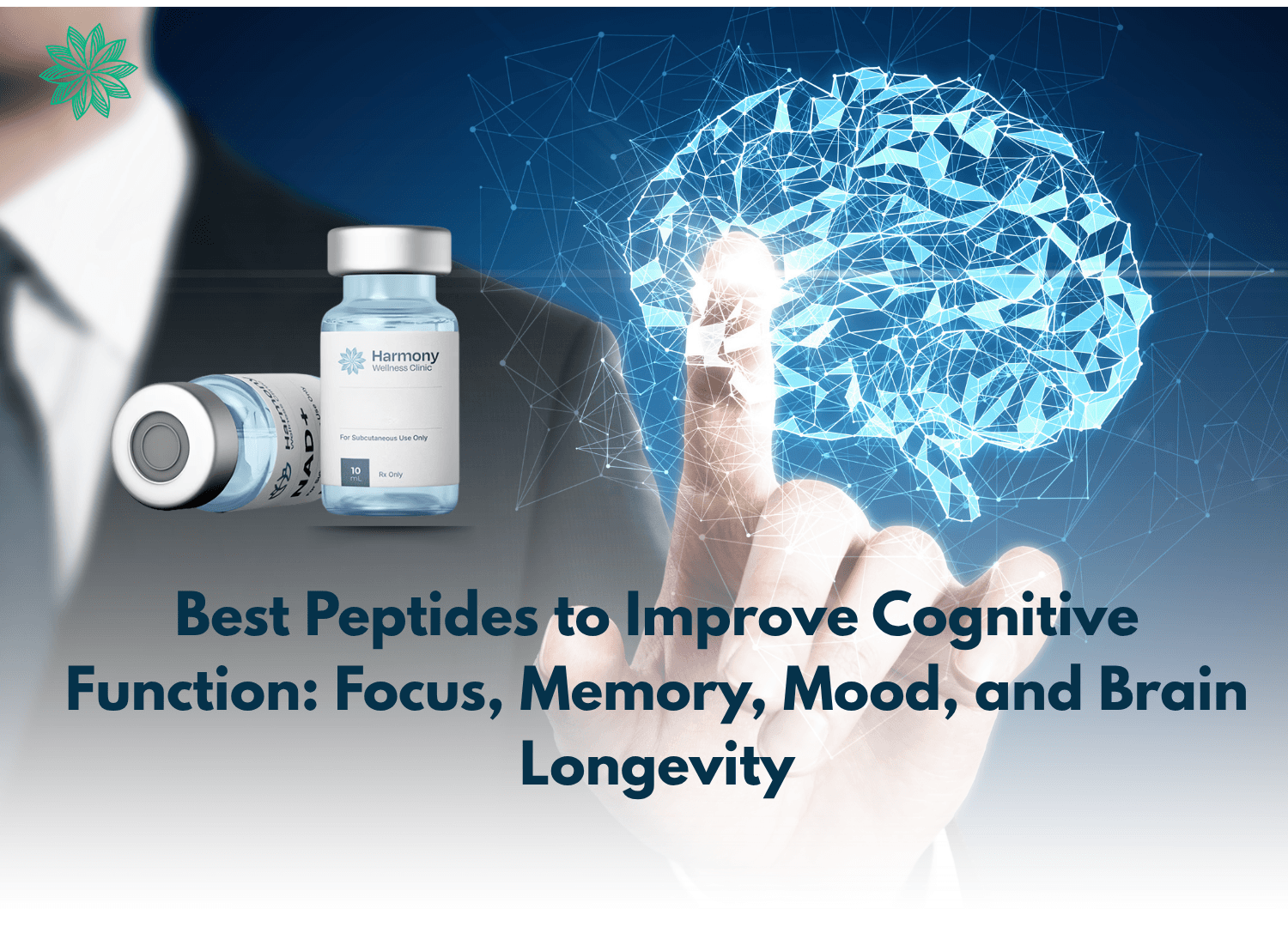 Medical provider discussing peptides for cognitive function and brain health during a virtual consultation.