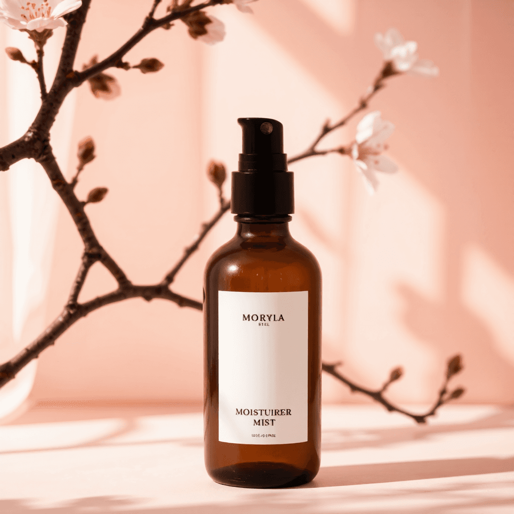 product photography of a bottle of moisturizer mist