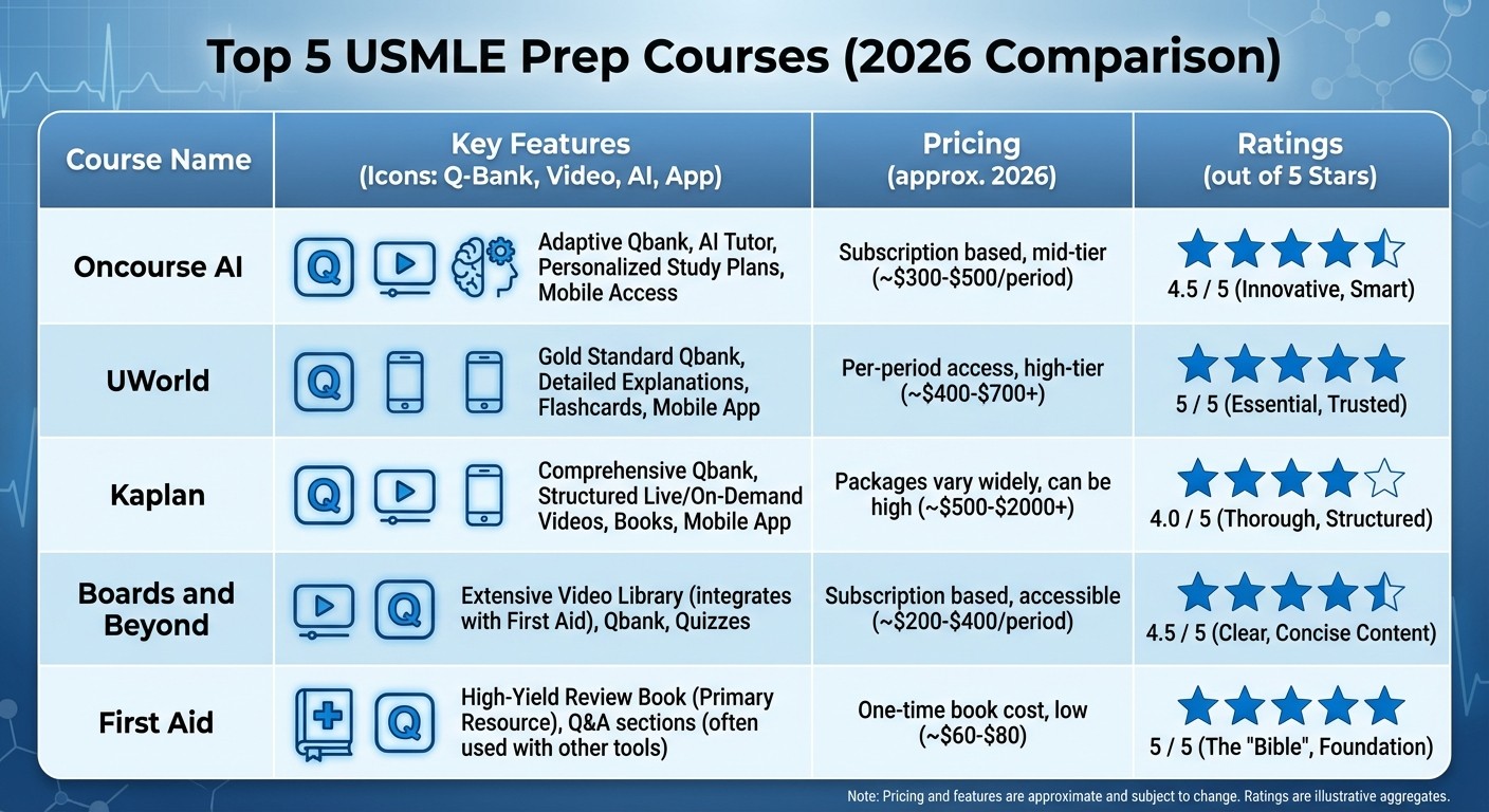 Comprehensive comparison of top USMLE prep courses for international medical graduates