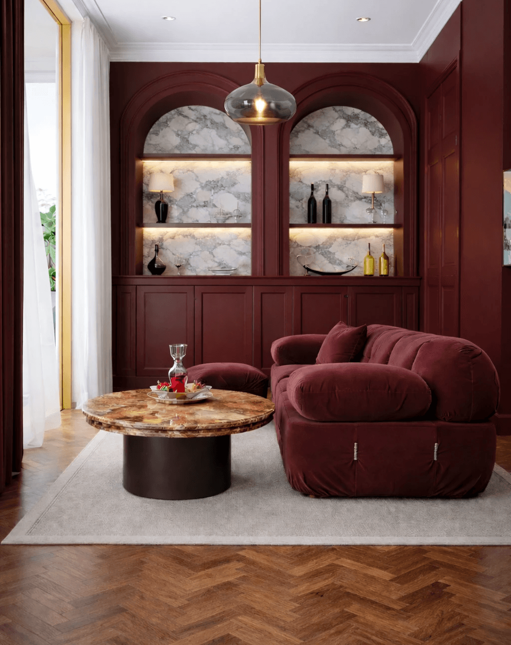 1 BR Uluwatu Villa - Inspired by the vibrancy of Barcelona with rich reds, deep blues, and intricate tiles.