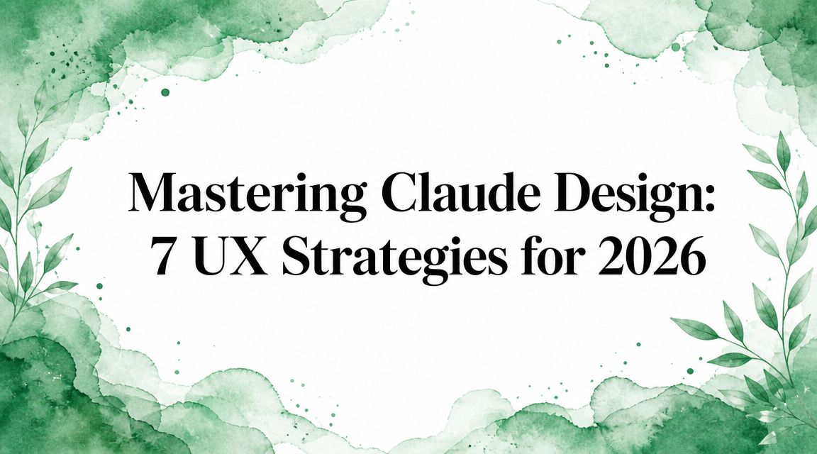 Mastering Claude Design: 7 UX Strategies for 2026