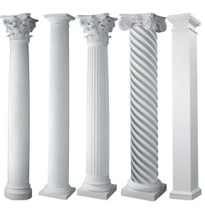 Fiberglass columns