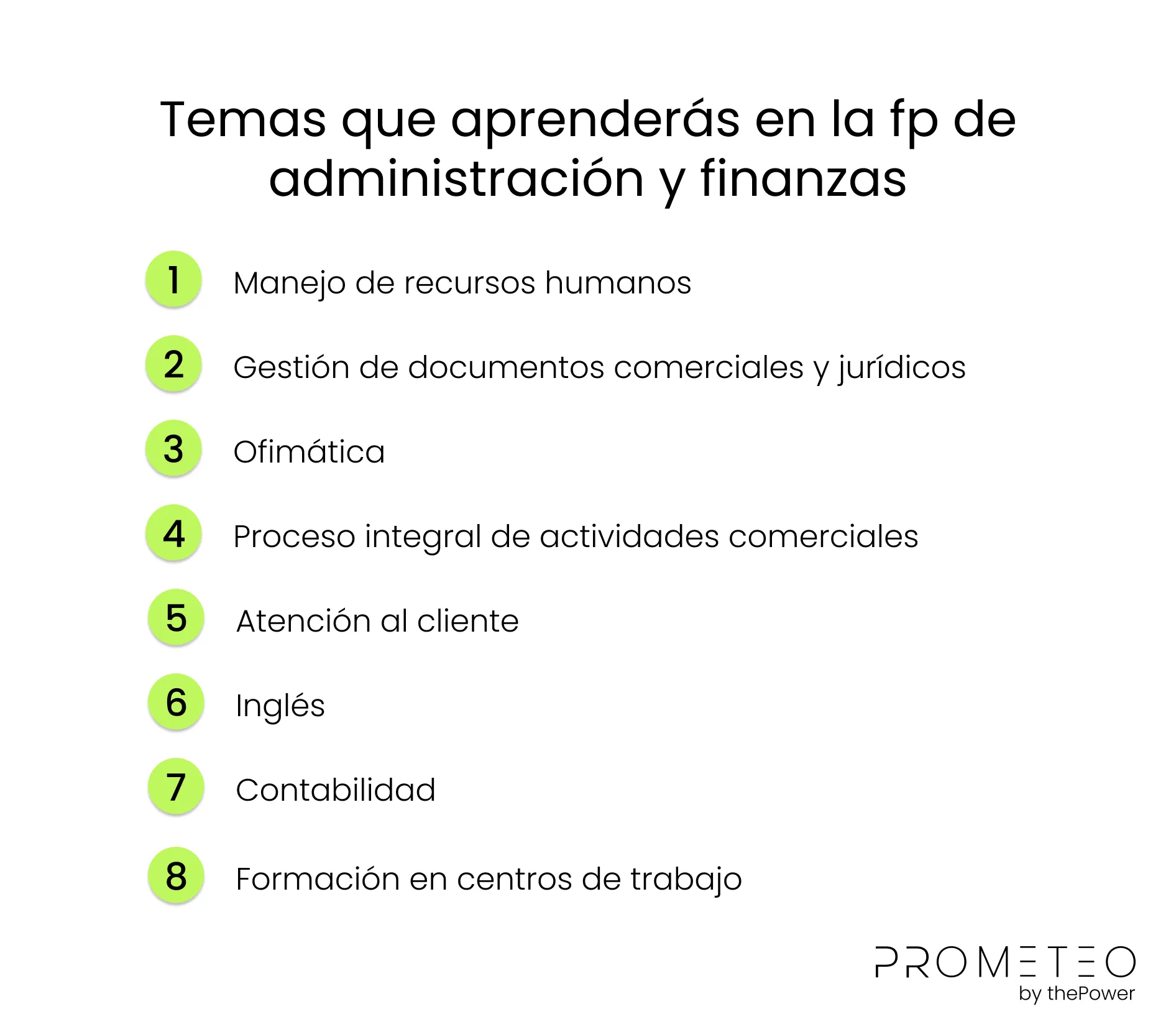 Temas que aprenderás en la fp de administración y finanzas