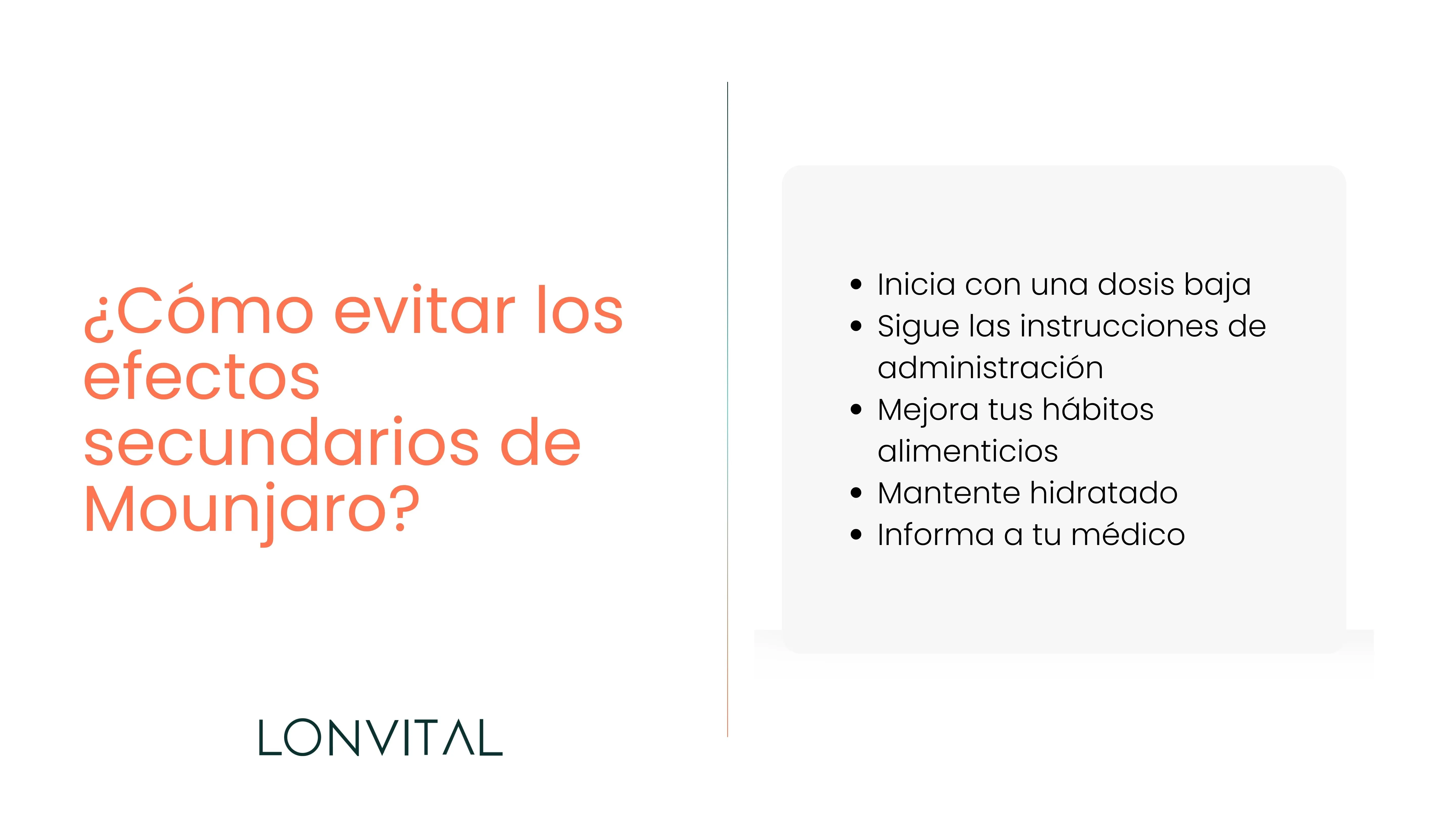 ¿Cómo evitar los efectos secundarios de Mounjaro