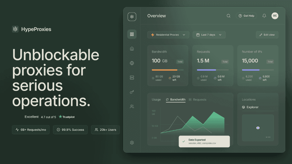 The new look. "Unblockable proxies for serious operations.
