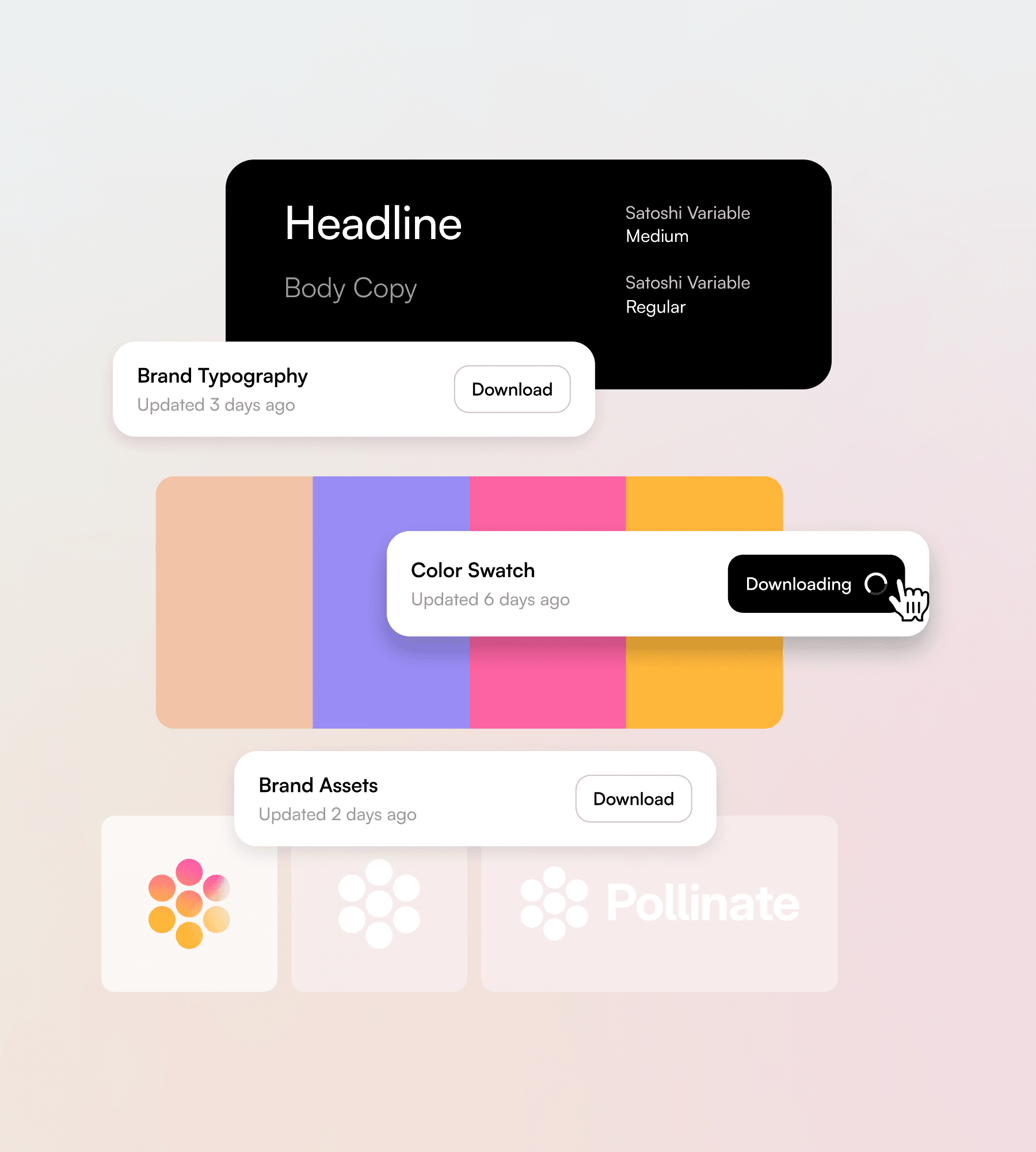 various brand elements showcasing marketers use cases