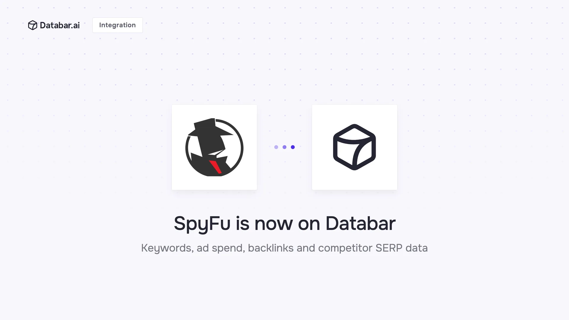 SpyFu is now on Databar — keywords, ad spend, backlinks and competitor SERP data