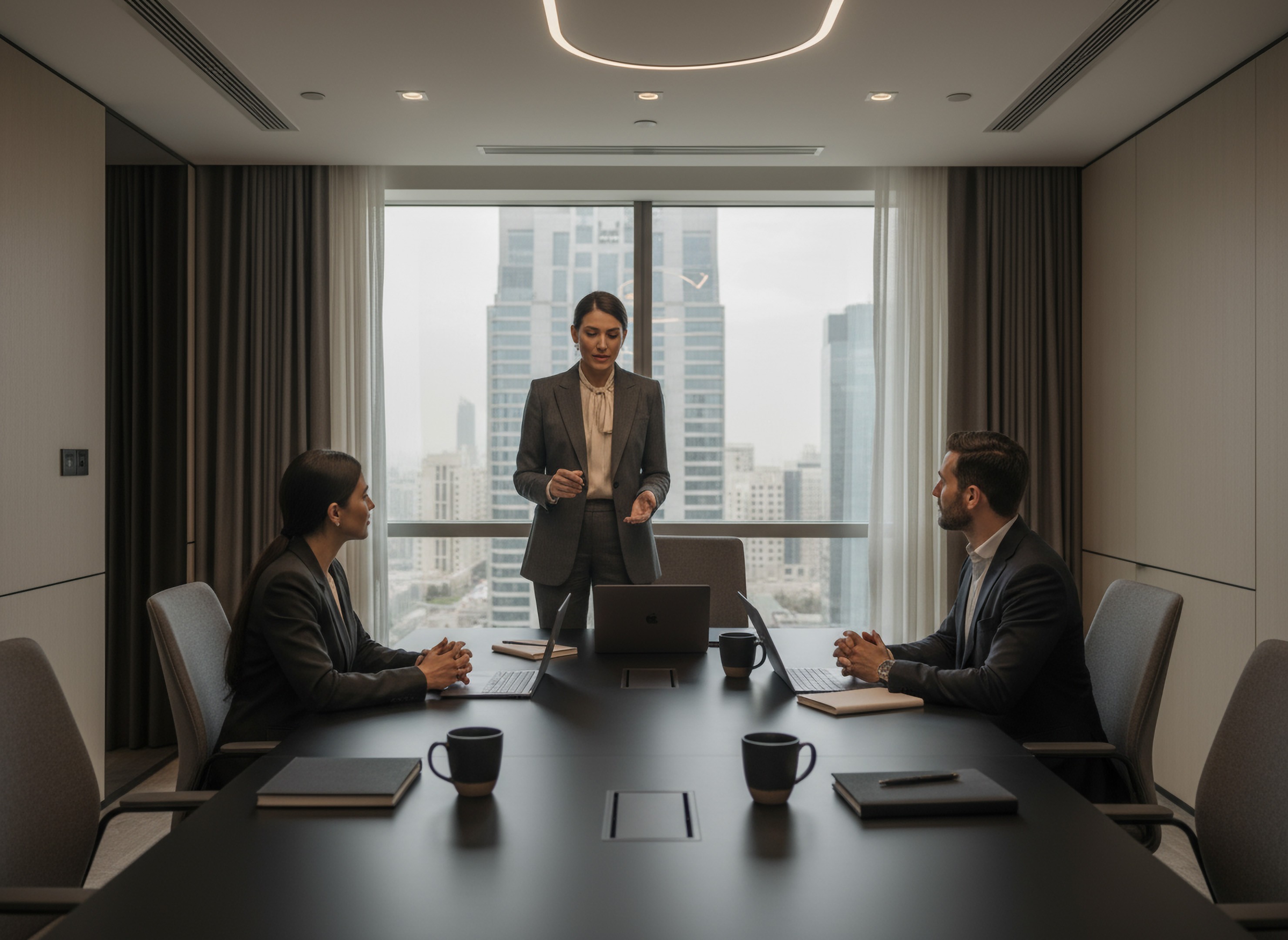 An HR executive in a meeting