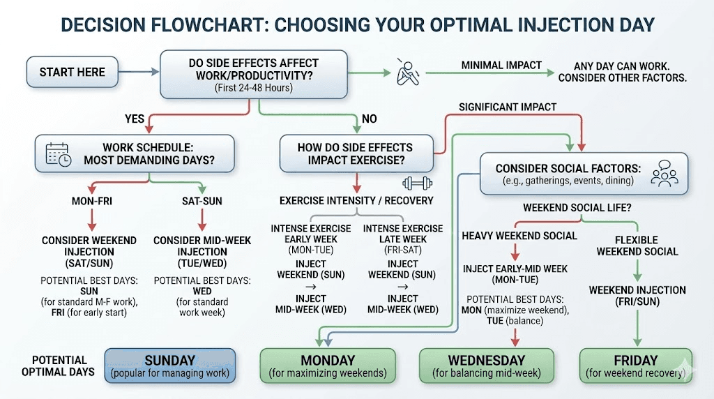 Decision guide for choosing the best tirzepatide injection day