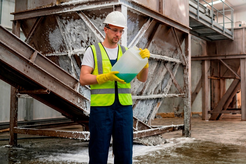 Cheerful woman at desk