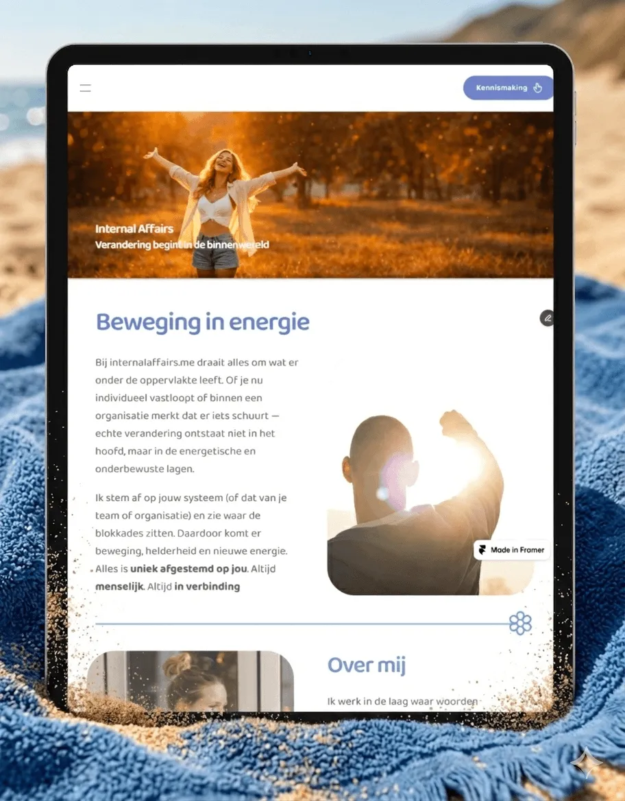 Responsief webdesign voor internalaffairs.me door the horizon lab in Nijmegen