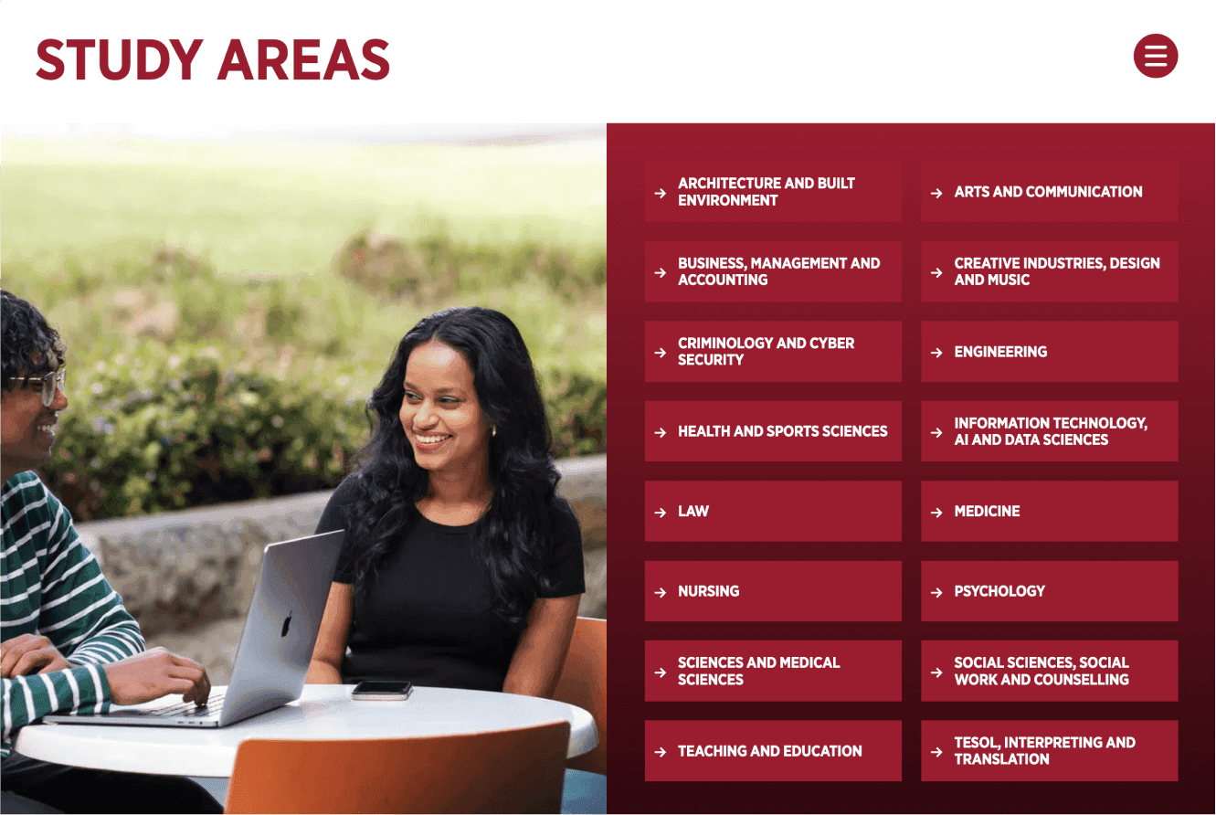 Western Sydney University brochure page 3