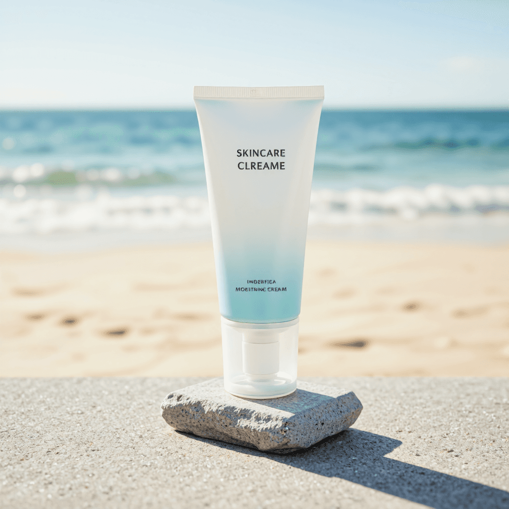 product photography of a tube of skincare cream for soothing and moisturizing