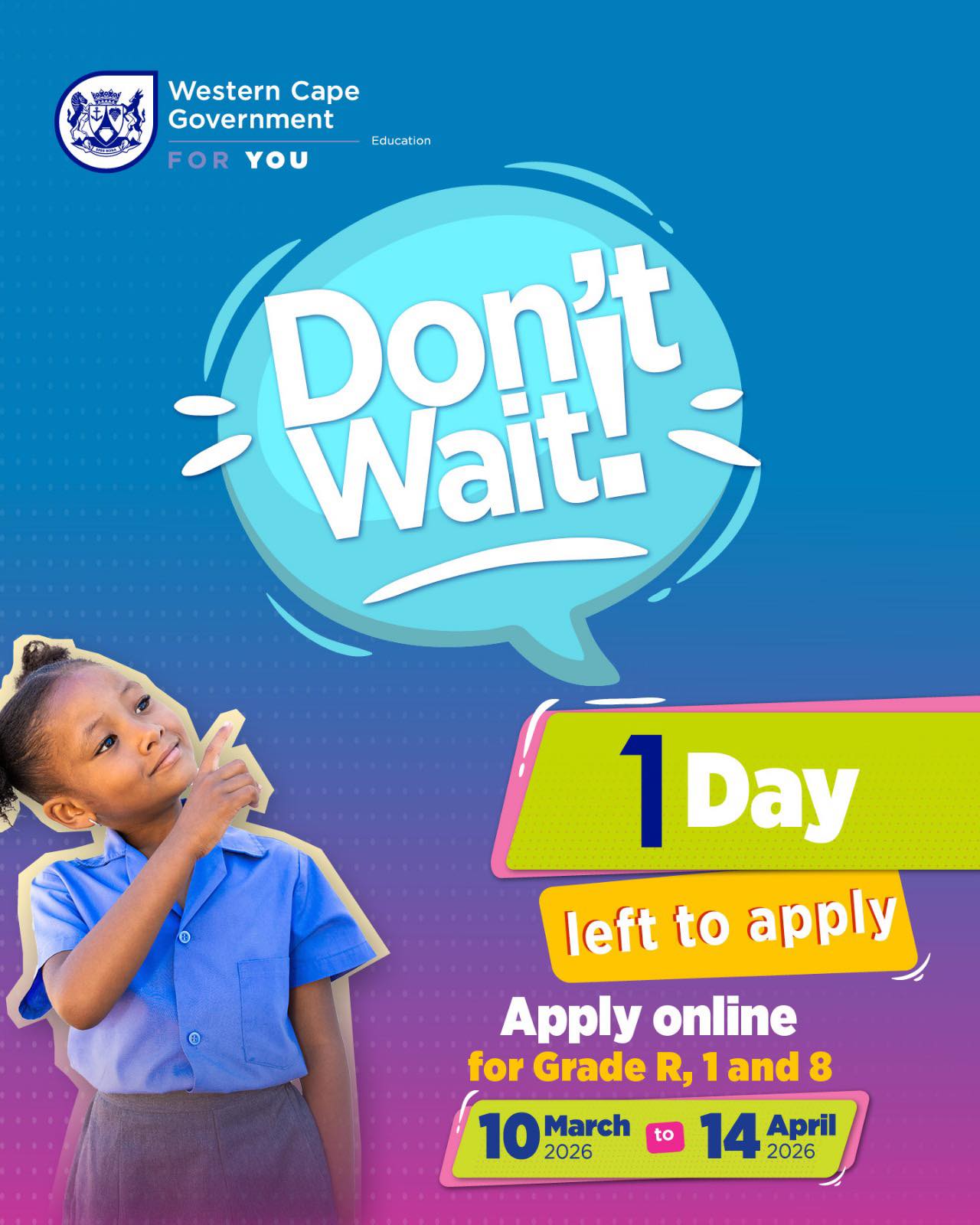 Photo:Western Cape school applications close at midnight – South African Daily