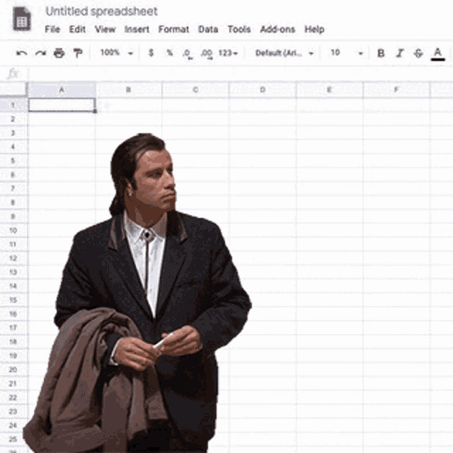Confused Travolta Google Sheet