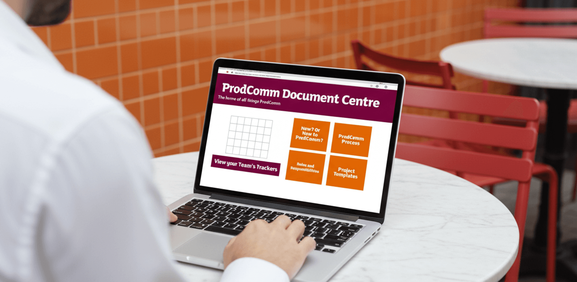 A mockup of the Sainsbury's Document Hub Sharepoint.
