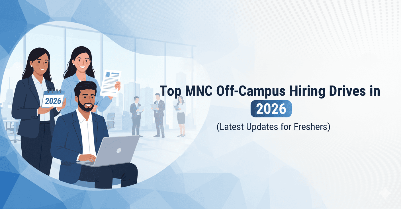 This image is about, Top MNC Off-Campus Hiring Drives in 2026 (Latest Updates for Freshers)