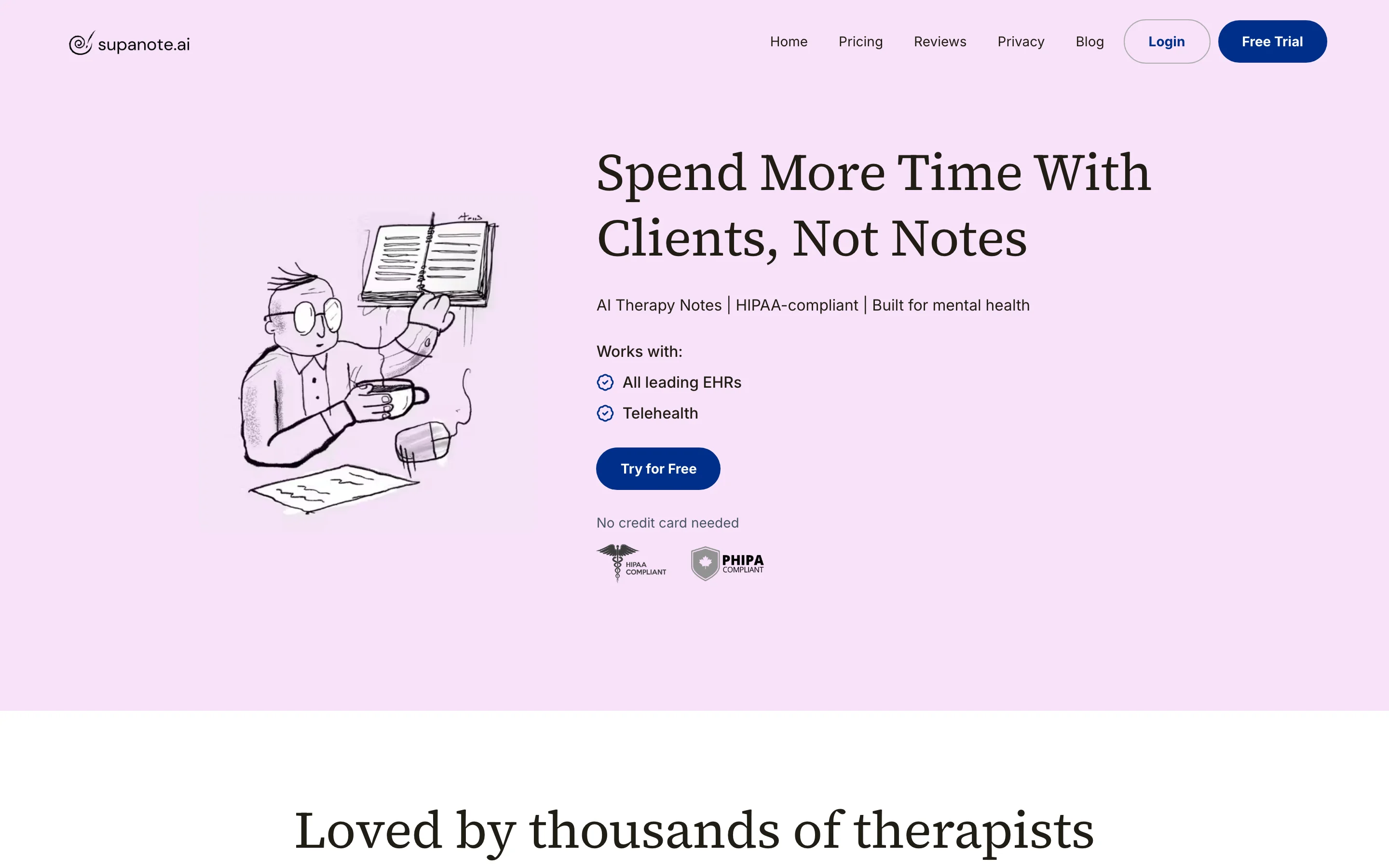 Ai Note Taker For Therapists with Supanote