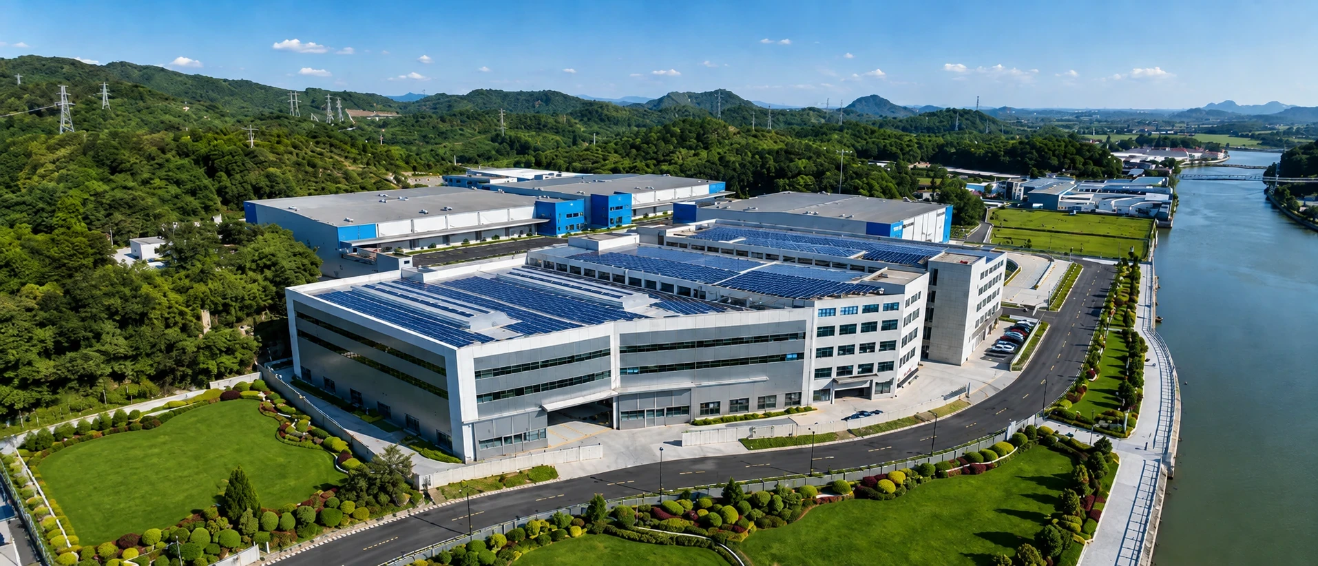 Aerial view of the factory
