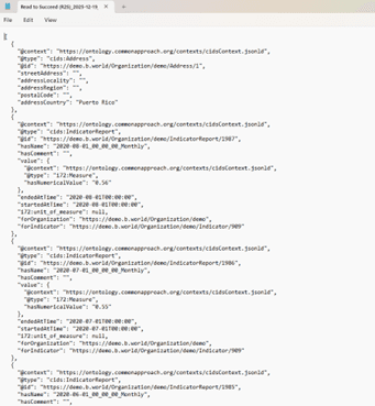 Exported JSON-LD file aligned to Data Standard v3.2&nbsp;