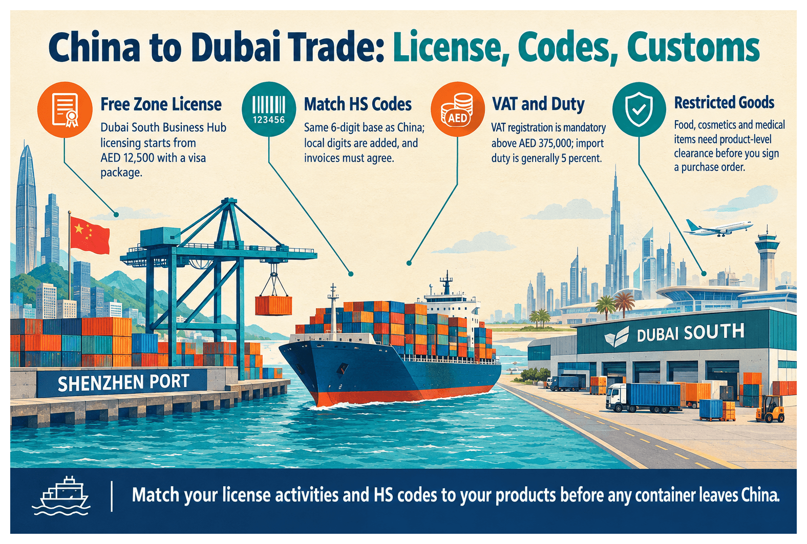 Infographic: Import and Export Between China and Dubai: License and Process