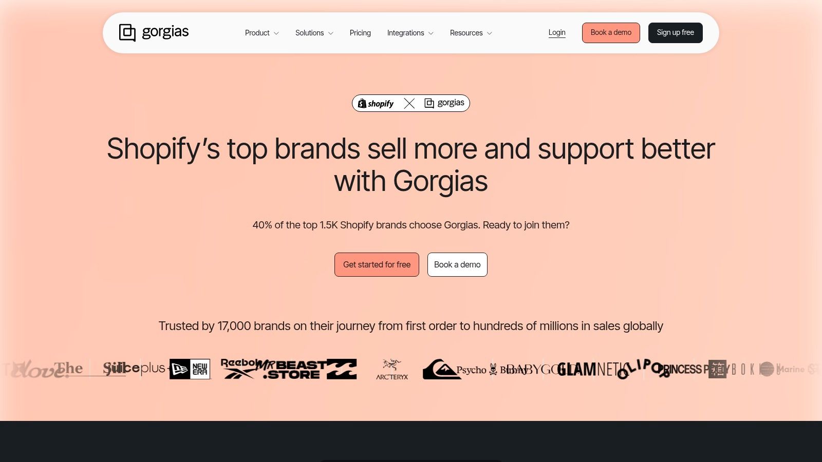 Gorgias, Strongest for Native Shopify Integration Depth