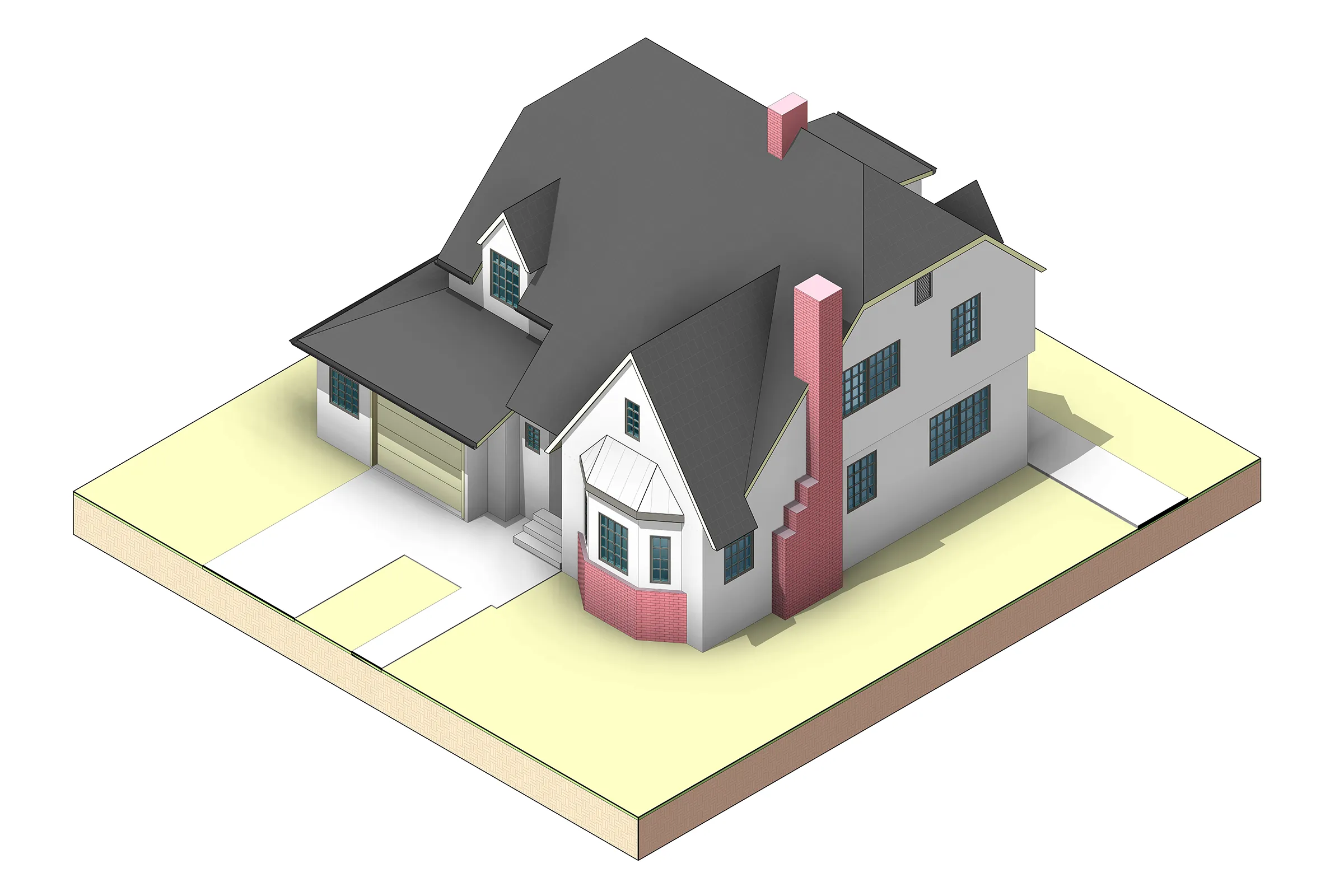 Palm Drive House Axon