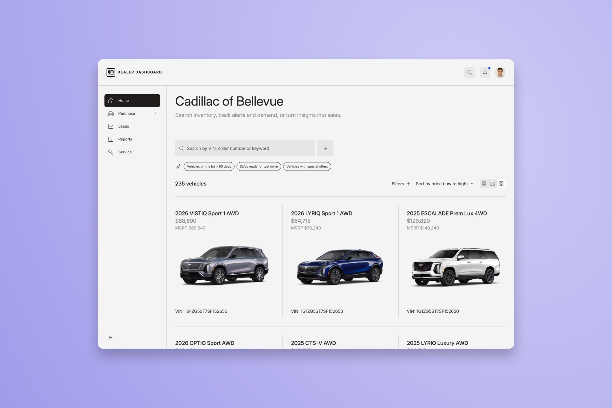 Thumbnail image of Dealer dashboard